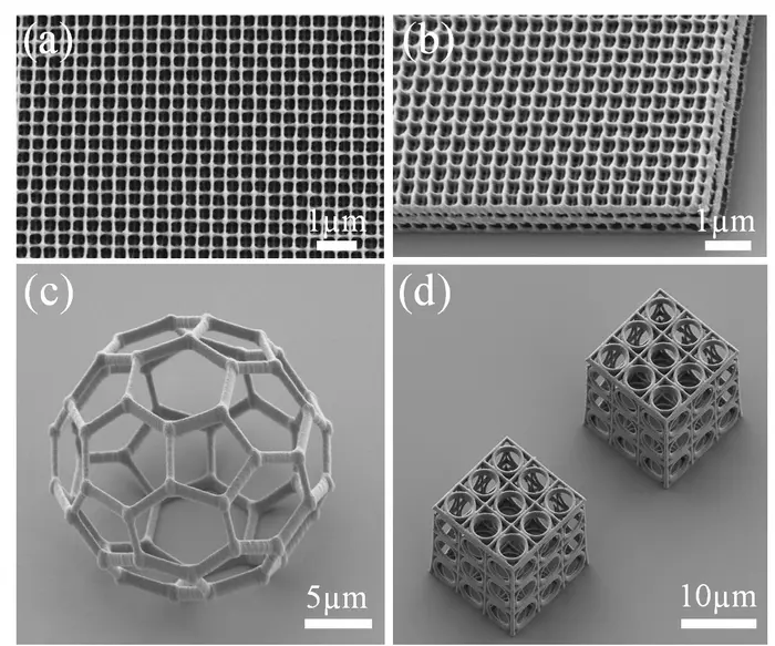 3D printed nanostructures