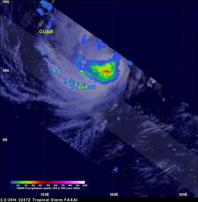 TRMM Sees Faxai's Rainfall Rates
