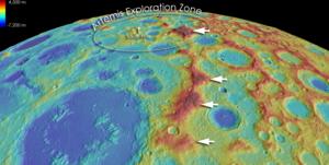 perspective view of South Pole-Aitken region