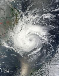 NASA Visible Image of Typhoon Pakhar