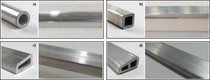 Different shapes of aluminum parts