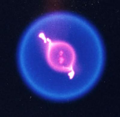 Color Image of a Burning Droplet