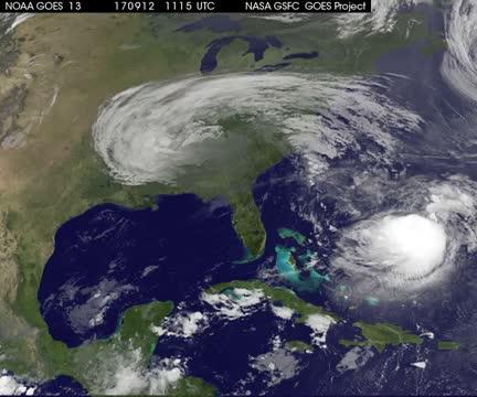 Satellite Animation Shows Irma's Remnants and Hurricane Jose