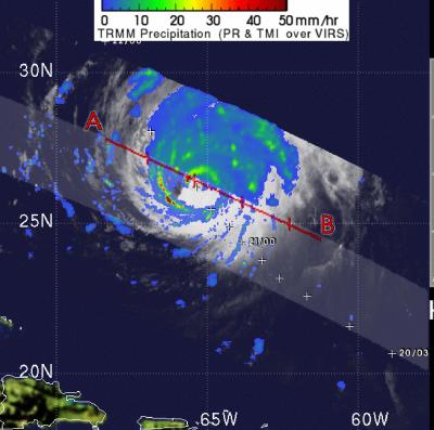 TRMM Captured Hurricane Bill's Heavy Rainfall