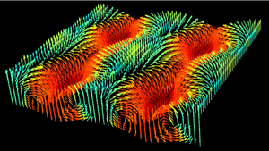 3D model of the polarisation pattern in the ferroelectric PbTiO3