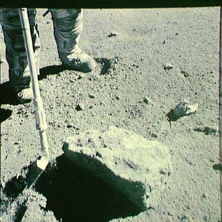 Image of Rusty Rock on the lunar surface