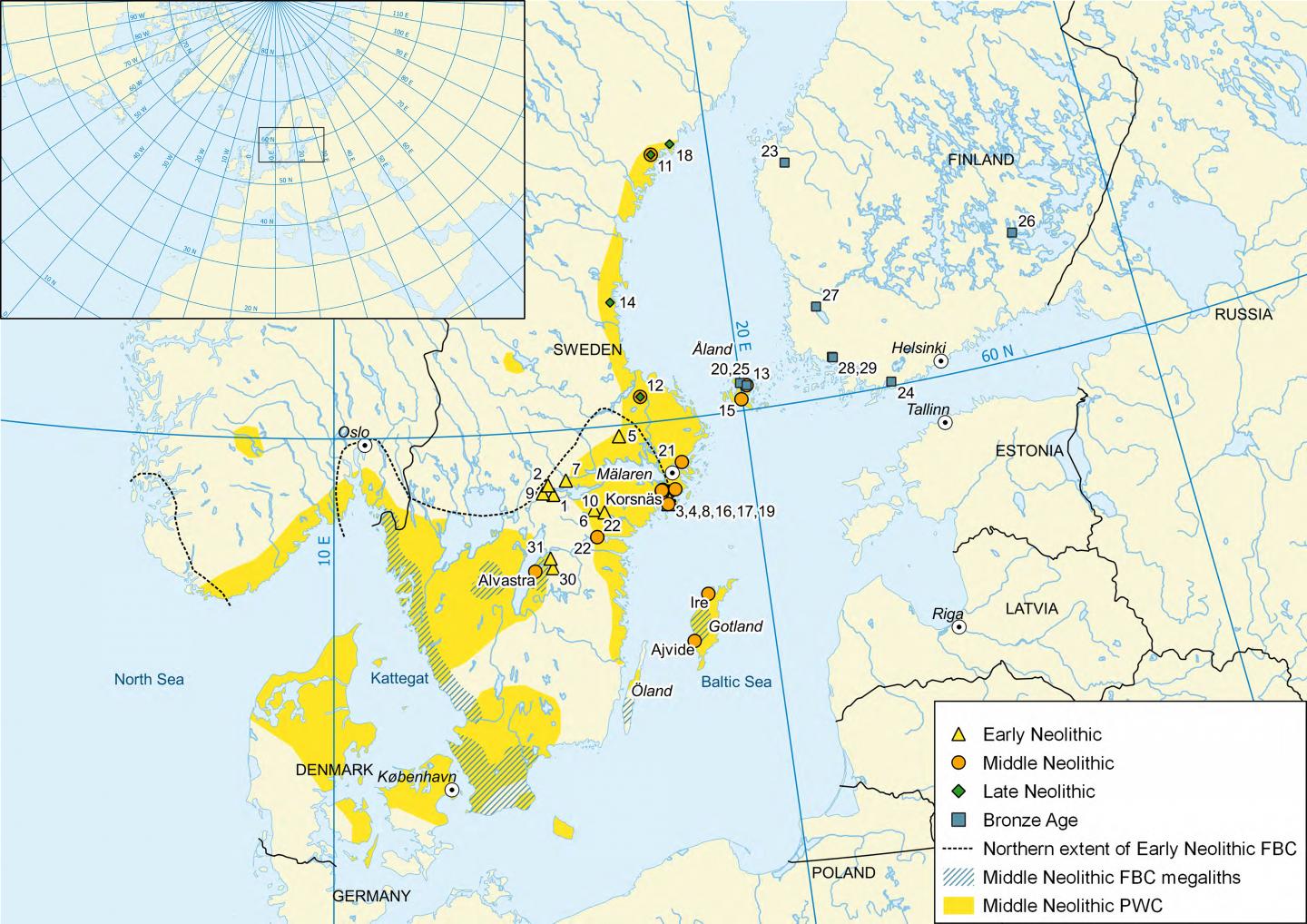 Cereal Grain Findings on the Map