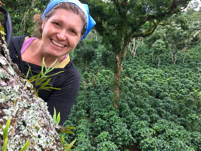 Jeannine in the field