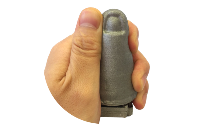 A thumb-shaped sensor with a camera hidden inside is trained to infer haptic contact information.