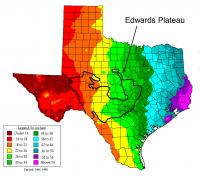 Map of Soil Sampling Locations along the Edwards Plateau