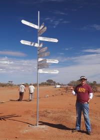 Signpost at the Murchison Widefield Array Radio Telescope