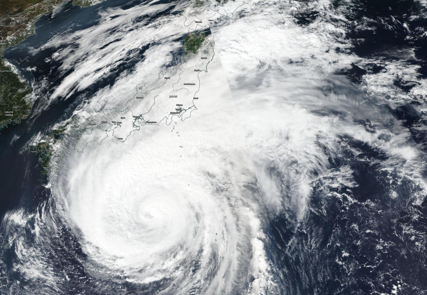 Satellite Image of Hagibis