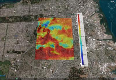 Power Losses Due to Elevation in 1 Neighborhood for 1 Day