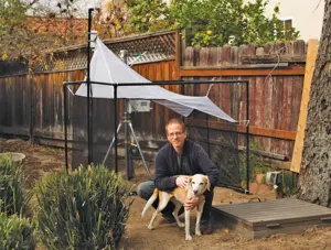 A tent-like net structure called a Malaise trap collects flying arthropod