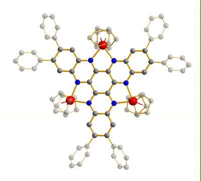 Three-nuclear metallorganic compound analysed by chemical scientists