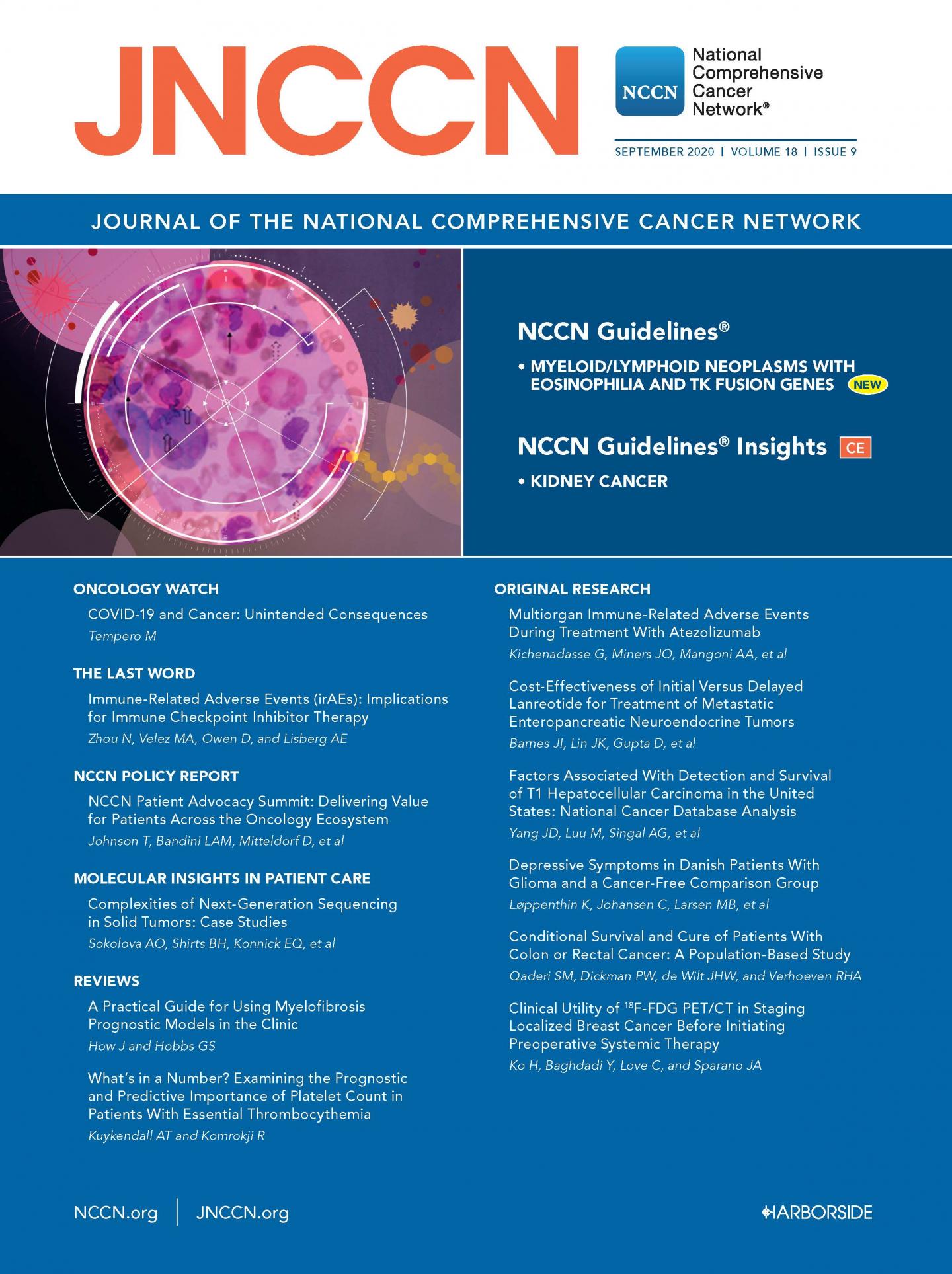 JNCCN September 2020 Cover