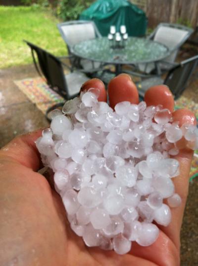 Hailstones in Boulder, Colo.
