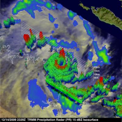 NASA 3-D Image of Cyclone Laurence