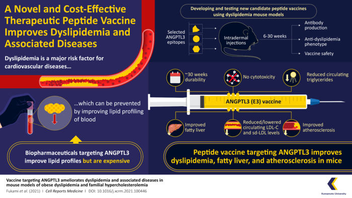 Vaccine to improve dyslipidemia and associated diseases