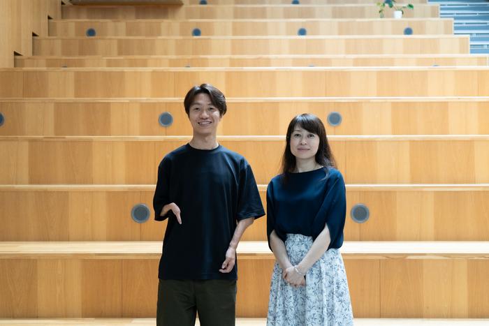 Associate Professor Wakaki Uchida (right) with her student, Mitsuya Tanaka (left), a two-time Paralympic athlete.