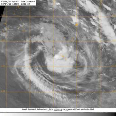 NASA MODIS Image of Cyclone Jasmine