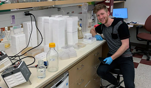 John Bowen in the Veesler Lab