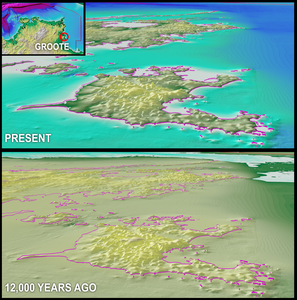 Northern Territory topography at 12,000 years ago