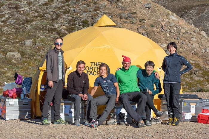 The research team, in Greenland