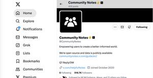 Screenshot of Community Notes on X