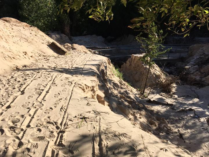 Sand on Buffalo Bayou
