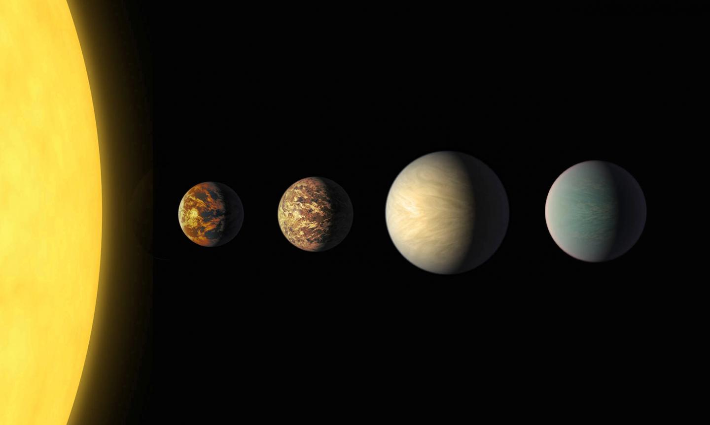 Artist's Impression of the Planets Orbiting K2-187