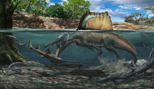 Spinosaurus hunting