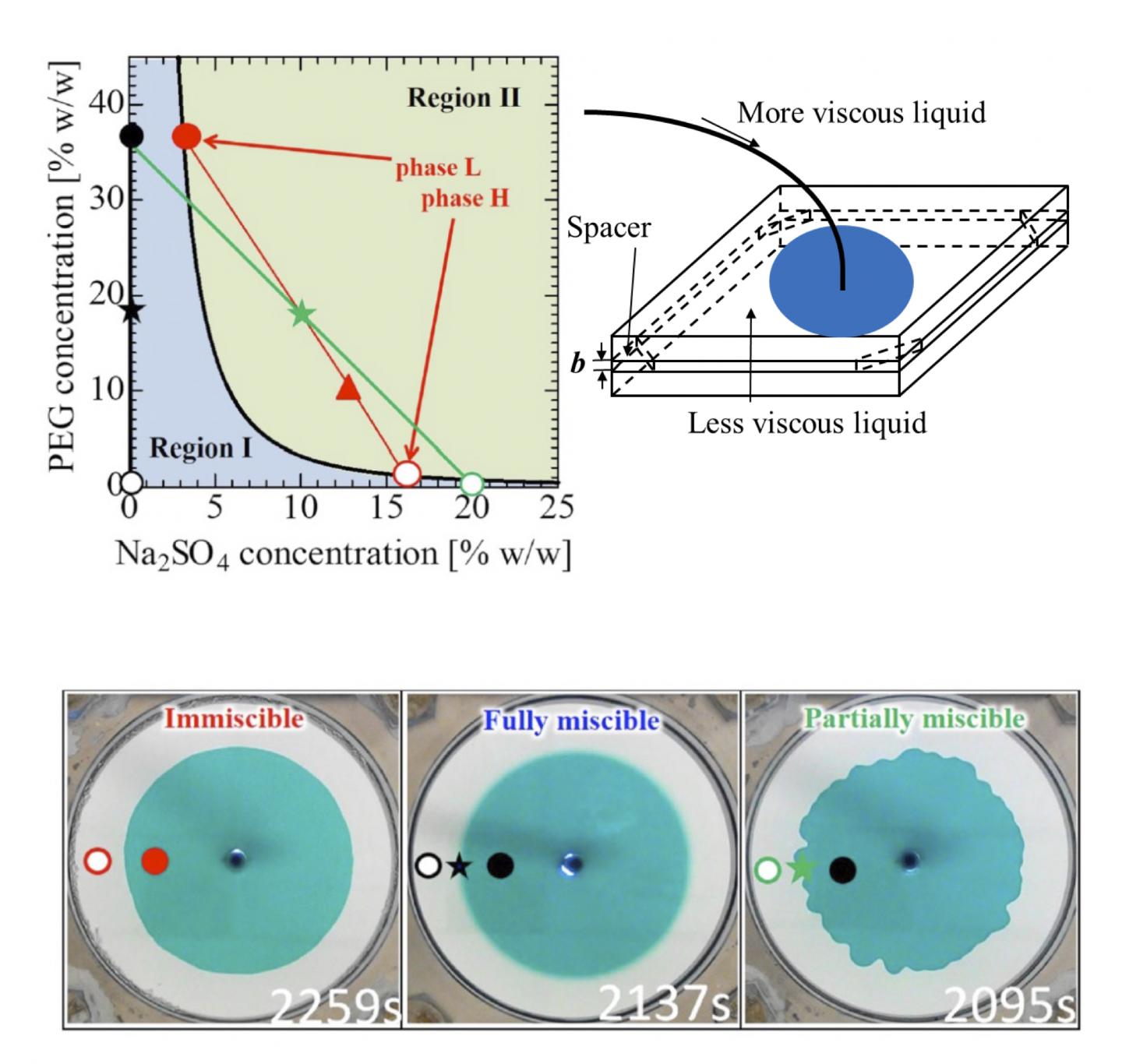 Figure. Solution Systems and Displacement Experiments.