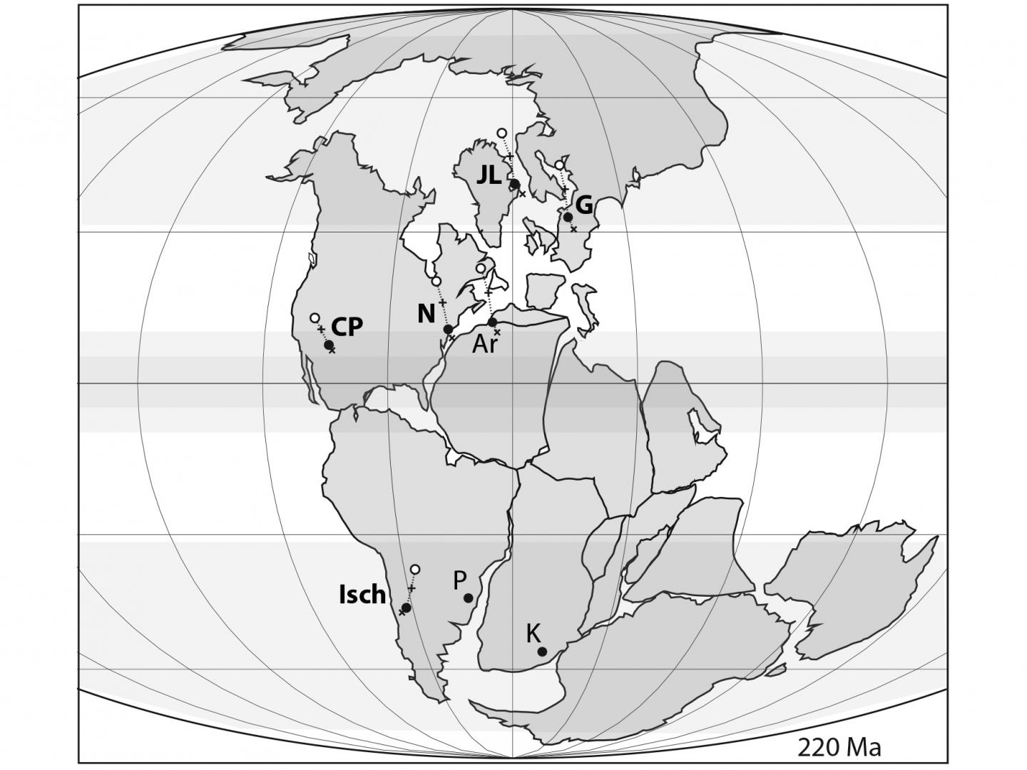 Pangea Continent Map Black And White