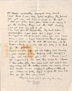 Final page of letter from Ruth Mallory to George Mallory, 3 March 1924