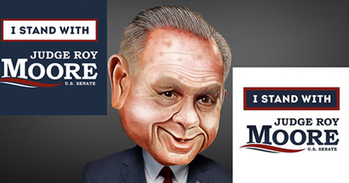 Roy Moore caricature