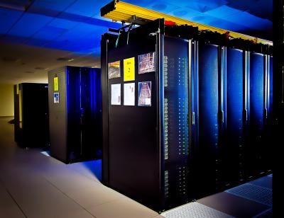 Front View of PNNL's Olympus Supercomputer