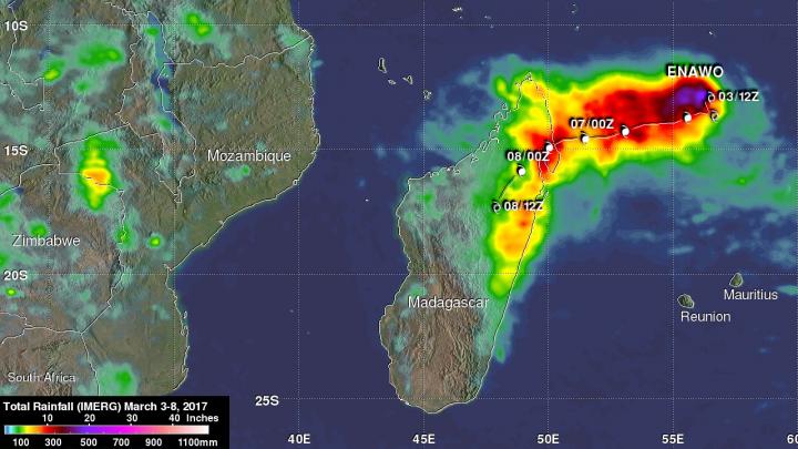 GPM Image of Rainfall from Enawo