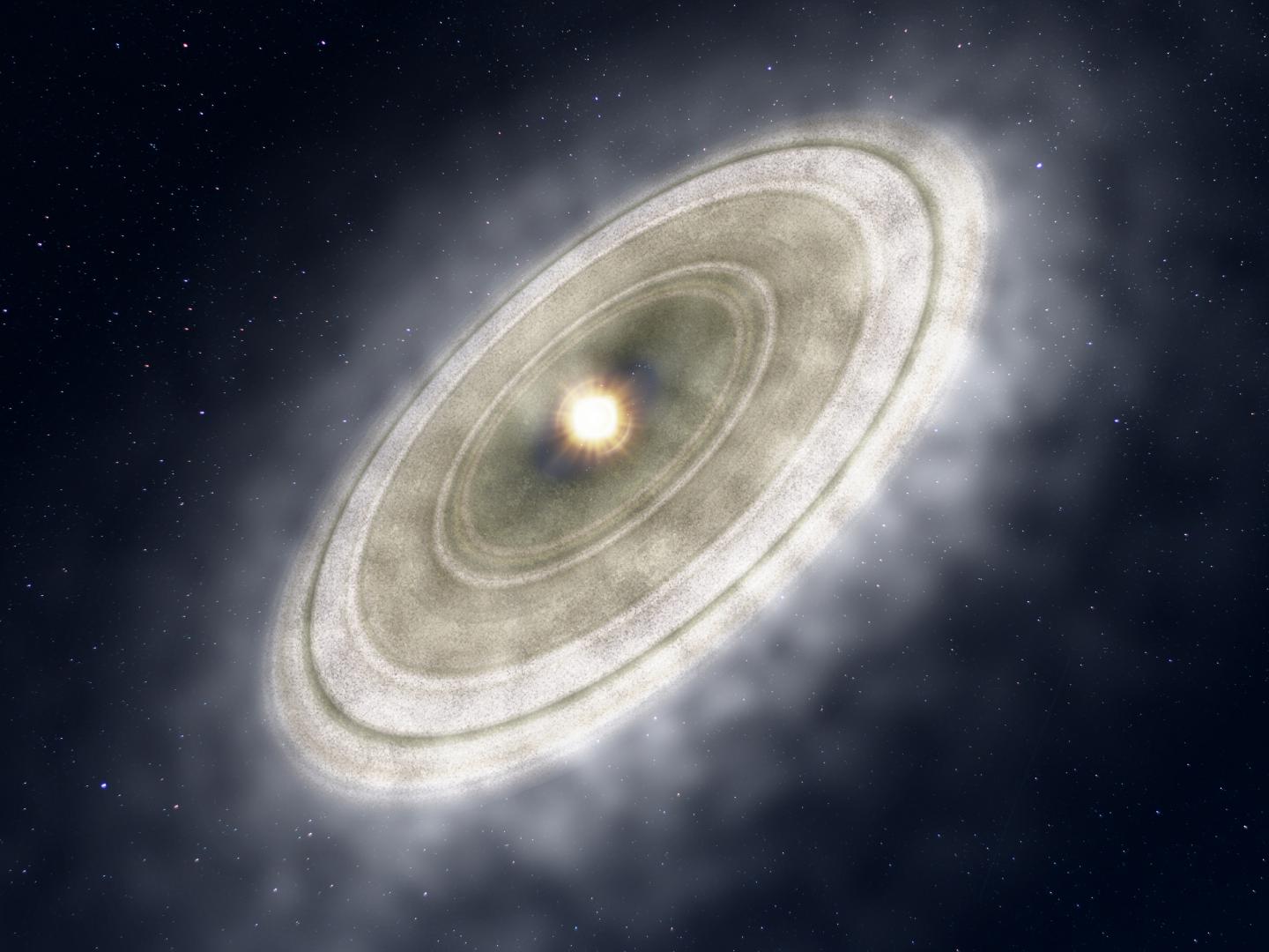 Artist's Impression of the Gas-Rich Debris Disk around 49 Ceti
