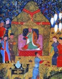 Genghis Khan on the Throne