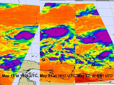 NASA AIRS Time Series of Tropical Storm Songda