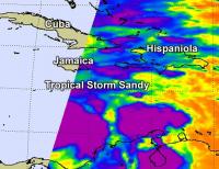 NASA Infrared View of Tropical Storm Sandy