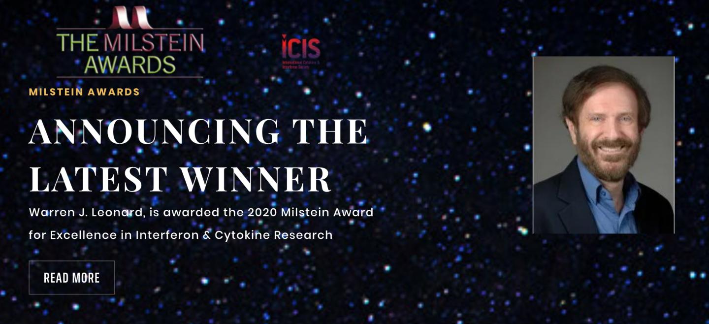 2020 Milstein Award for or Excellence in Cytokine & Interferon Research