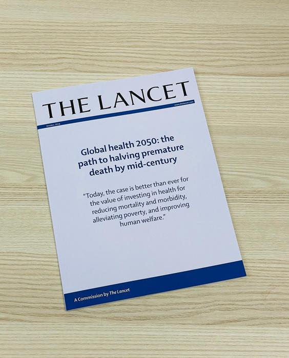 Photo of Lancet Commission report "Global health 2050"