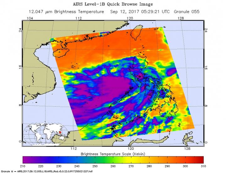 AIRS image of 21W