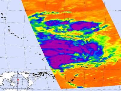 NASA Infrared Image of Tropical Storm Tomas