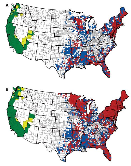 Blacklegged Tick Distribution Maps