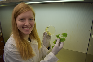 Jeannie Klein-Gordon in lab