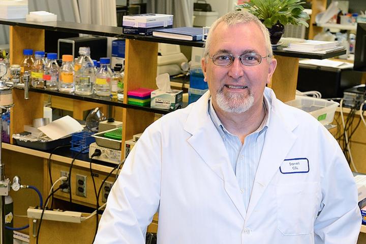 Molecular neurochemist Darrell Mousseau is a professor in USask Psychiatry and head of the Cell Signalling Laboratory.