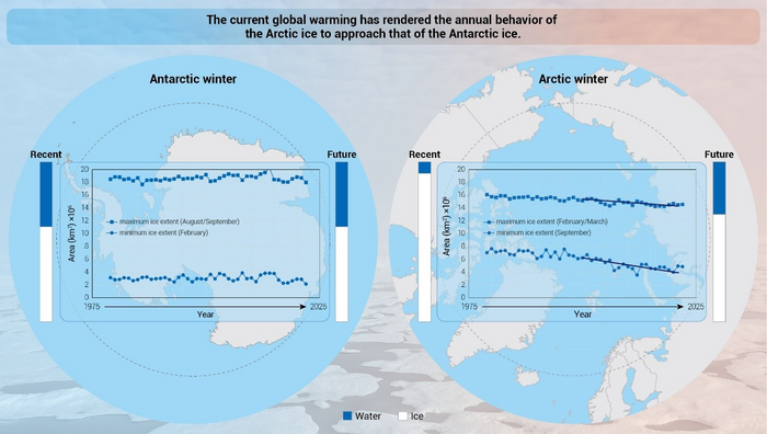 Arctic and Antarctic sea ice: recent and future